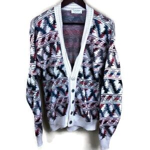 Tricots St Raphael Womens Cardigan, Cream Blue XL